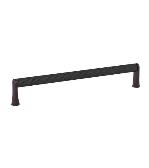 Tirador de mueble anodizado negro/titanio NATALE estriado diseño