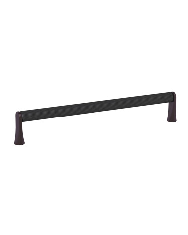 Tirador de mueble anodizado negro/titanio NATALE estriado diseño