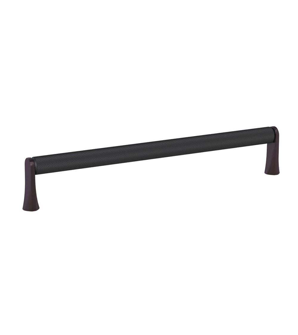 Tirador de mueble anodizado negro/titanio NATALE texturizado diseño