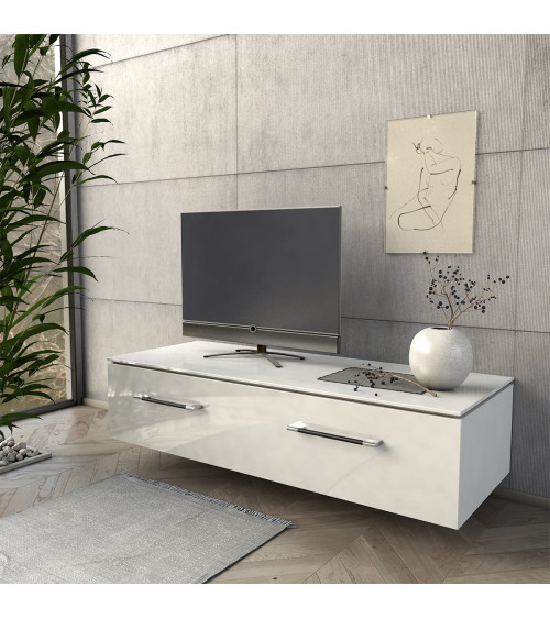 Tirador de mueble anodizado negro/cromo brillante TIARA texturizado diseño