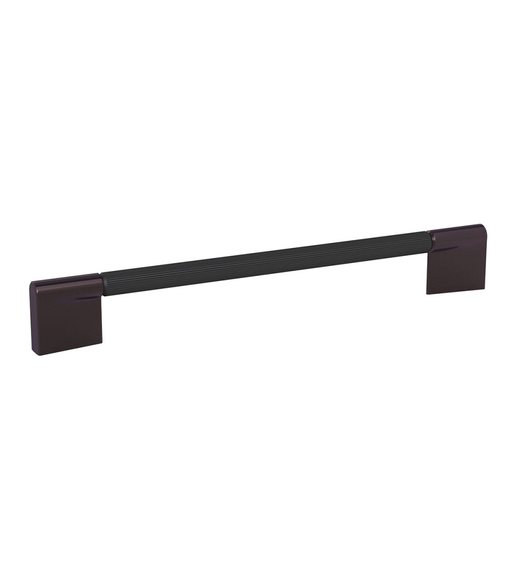 Tirador de mueble anodizado negro/titanio TIARA texturizado diseño