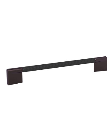 Tirador de mueble anodizado negro/titanio TIARA texturizado diseño