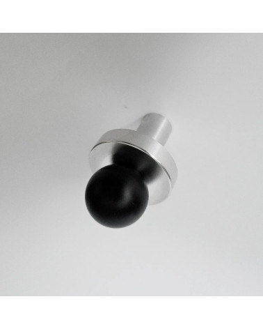 Botón de mueble negro/cromo pulido POLA diseño vista desde arriba