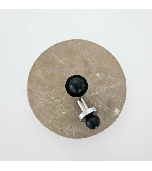 Botón de mueble negro/cromo pulido POLA tirador de diseño