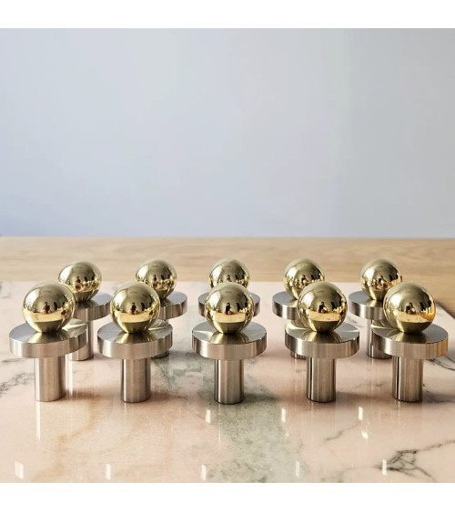 Botón de mueble oro pulido/cromo pulido POLA tirador de diseño