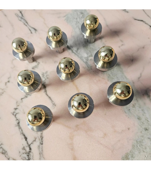 Botón de mueble oro pulido/cromo pulido POLA tirador de diseño
