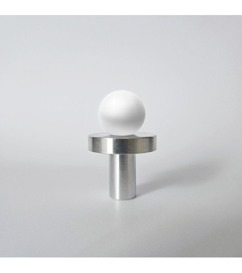 Botón de mueble en latón POLA WHITE tirador de diseño