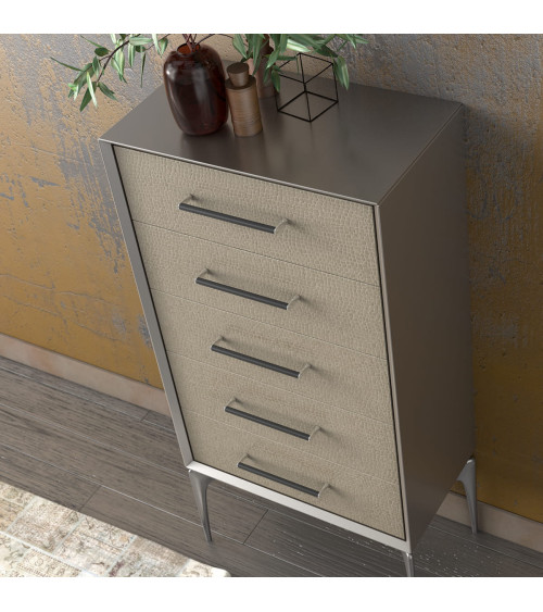 Tirador de mueble negro mate/cromo brillante NATALE tirador de diseño