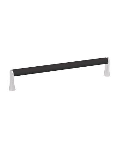 Tirador de mueble negro mate/cromo brillante NATALE tirador de diseño