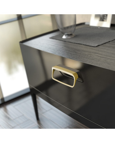 Tirador de mueble oro mate LAGO tirador de diseño montado en un mueble