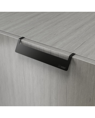 Tirador de mueble negro mate PRATO-2 tirador de diseño