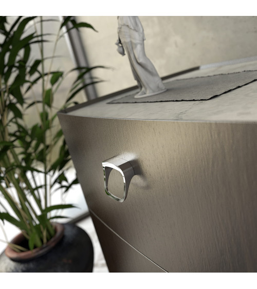 Tirador de mueble cromo pulido LAGO-1 tirador de diseño