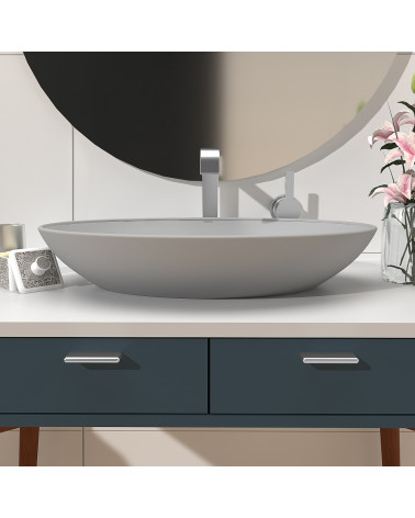 Tirador de mueble cromo pulido NOX-1 tirador de diseño montado en un mueble de baño