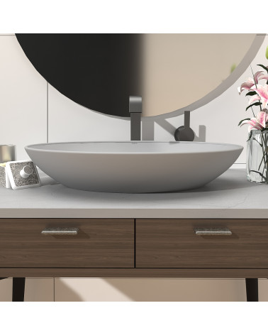 Tirador de mueble plata envejecida NOX-1 tirador de diseño montado en un mueble de baño