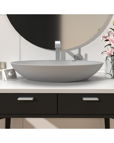 Tirador de mueble cromo satinado NOX-1 tirador de diseño montado en un mueble de baño