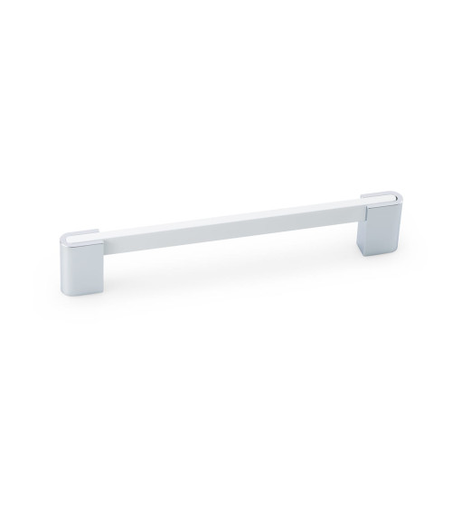 Tirador de mueble blanco brillante/cromo brillante PABLO tirador de diseño