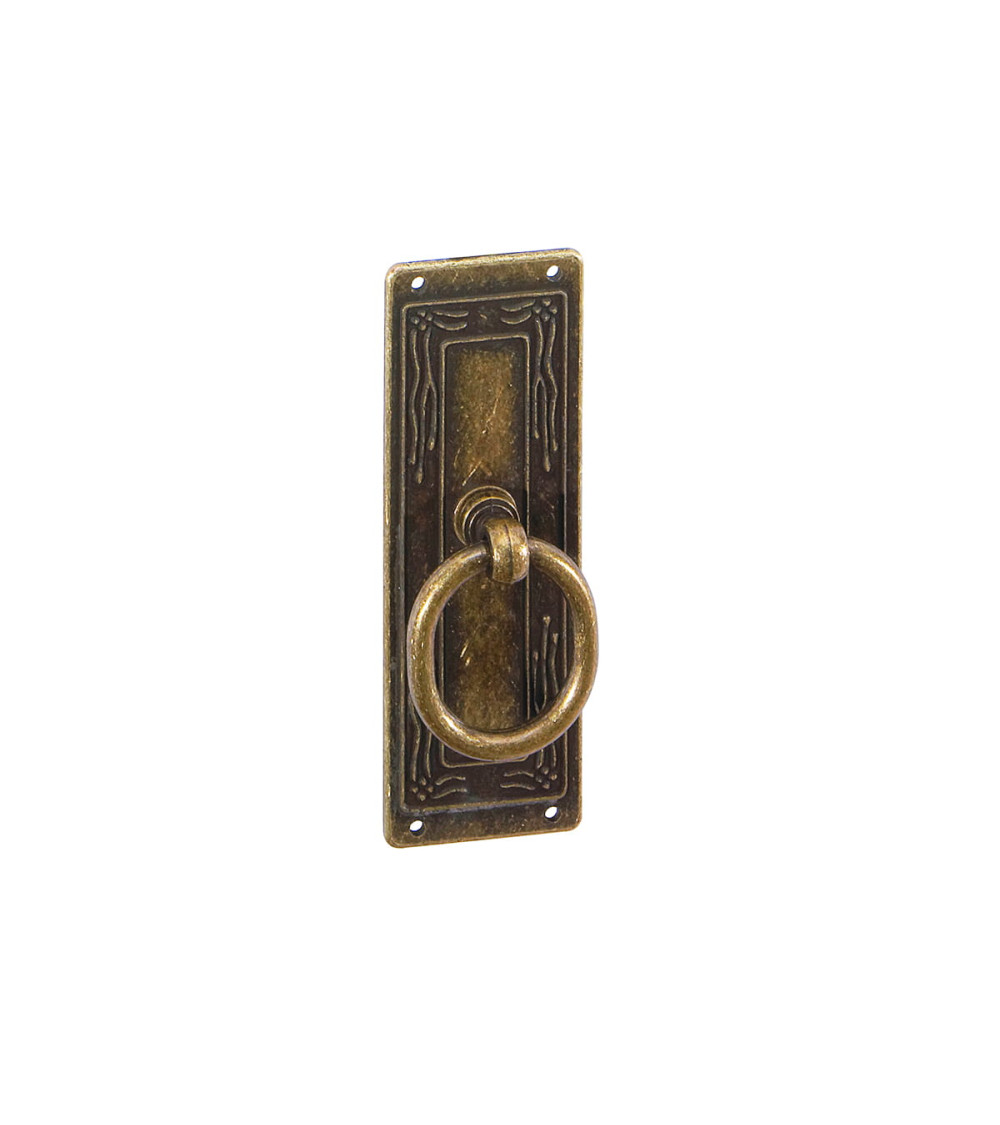 Tirador de mueble pátina sobre latón LEDA-2 tirador de diseño