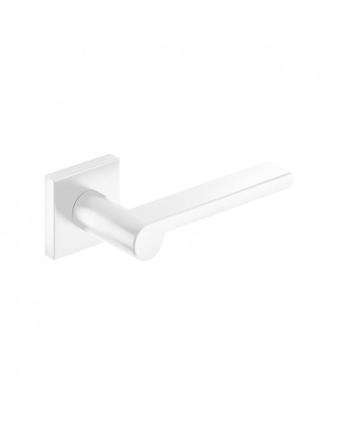Tirador de puerta blanca Pandora herrajes de diseño vista superior inclinada