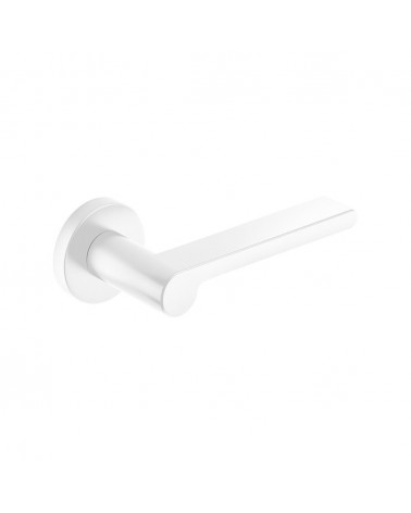 Maneta de puerta blanca Pandora maneta de diseño vista superior inclinada