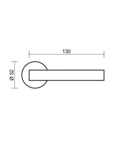Manilla de puerta Nesh con dimensiones