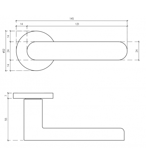 Tirador de puerta cromada pulida ALORA tirador de diseño