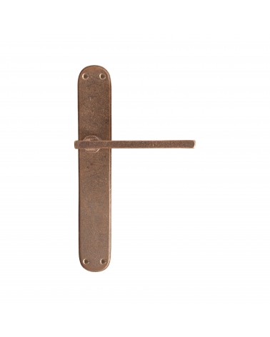Manilla de puerta oro pulido sobre placa de bronce P2017 - manilla de diseño