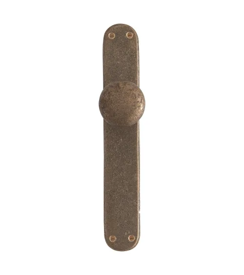 Botón de puerta óxido sobre placa de limpieza P40 - manilla de diseño