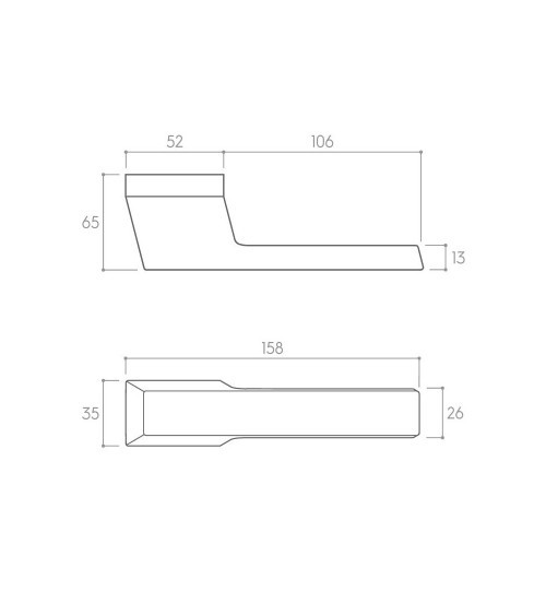 Manija de puerta negra MAXIMA - manija de diseño