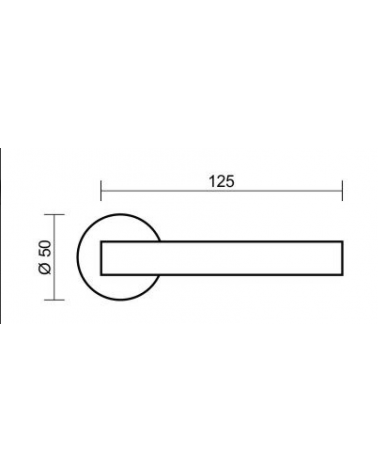 Palanca de puerta VENERA con dimensiones