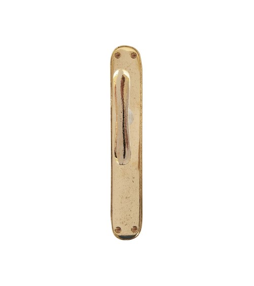 Manilla de puerta oro pulido sobre placa longitudinal original PHTT 40 - manilla de diseño