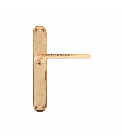 Manija de puerta dorado pulido sobre placa de bronce 1928 - manija de diseño
