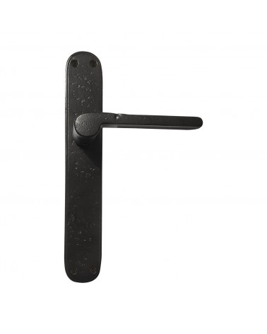 Tirador de puerta dorado pulido sobre placa en bronce 1928 - tirador de diseño