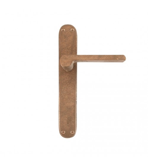 Tirador de puerta óxido sobre placa de bronce 1928 - tirador de diseño
