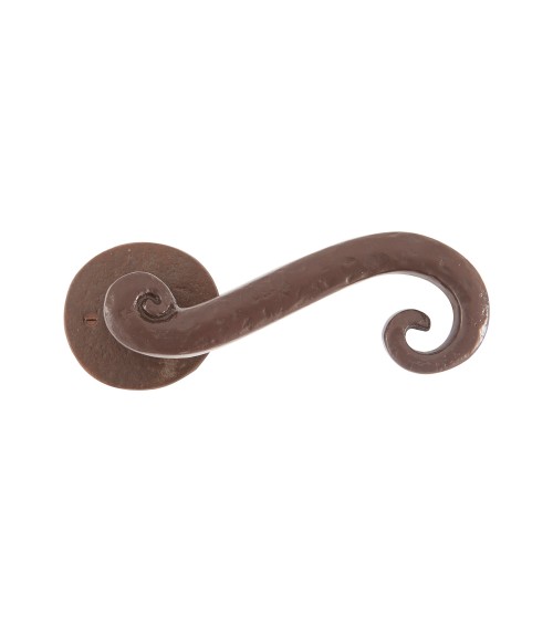 Manija de puerta oxidada en hierro 271 - manija de diseño