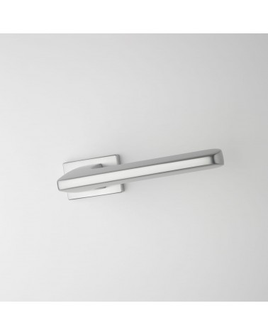 Tirador de puerta cromo satinado YUKA tirador de diseño vista desde abajo