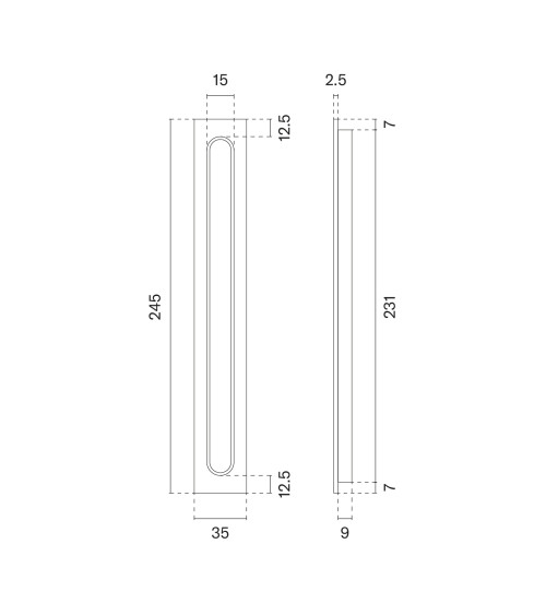 Tirador de puerta corredera oro mate / cuero APRILE HD 239 tirador de diseño