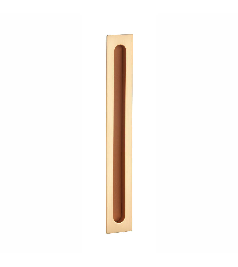 Tirador de puerta corredera oro mate / cuero APRILE HD 239 tirador de diseño