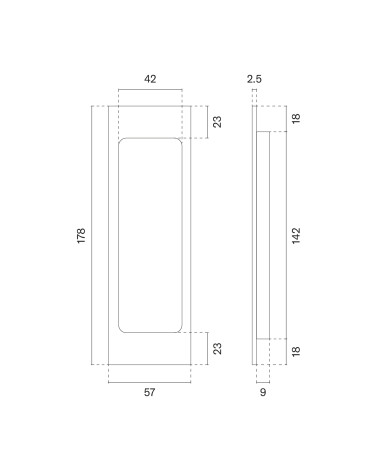 Tiradores para puertas correderas con conchas simples oro mate / cuero APRILE HD 240