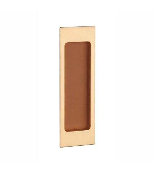 Tirador de puerta corredera oro mate / cuero APRILE HD 240 tirador de diseño