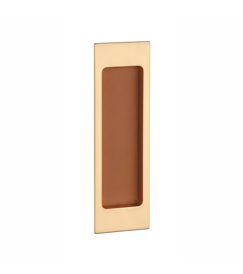 Tirador de puerta corredera oro mate / cuero APRILE HD 240 tirador de diseño