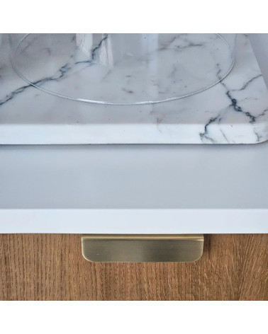 Tirador de mueble oro mate EDIT EDGE diseño vista de cerca