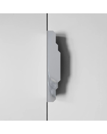 Tirador de mueble en cromo pulido KARLA CR tirador de diseño fijado verticalmente