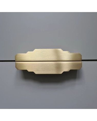 Tirador de mueble de latón cepillado Karla Edge tirador par para dormitorio