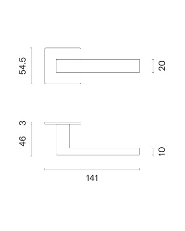 Topes de puerta KVADRAT 1760 con dimensiones