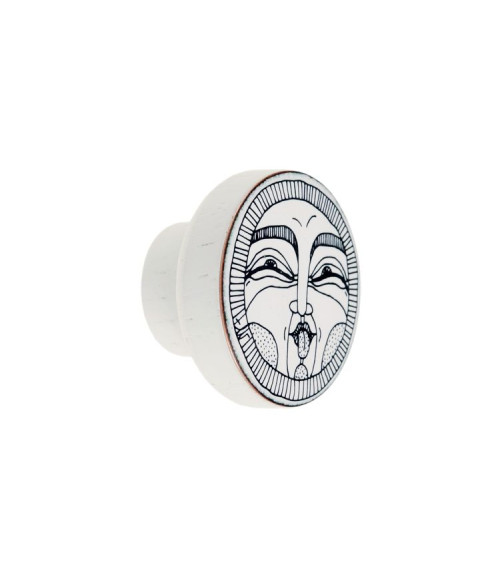 Botón de mueble FACES Negro & Blanco