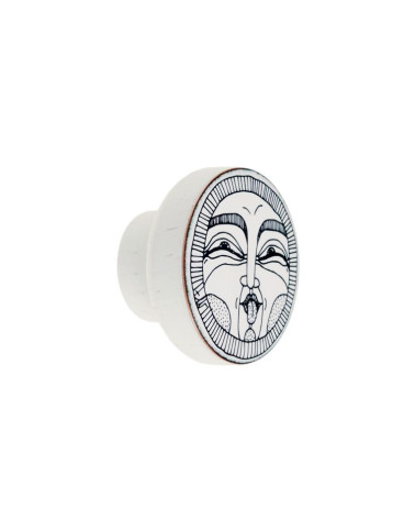 Botón de mueble FACES Negro & Blanco