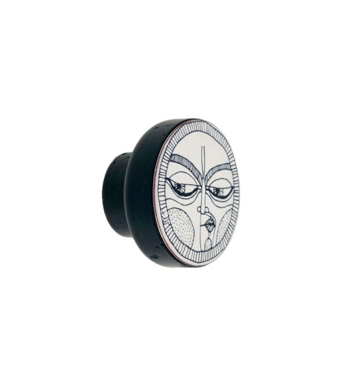Botón de mueble FACES Negro & Blanco