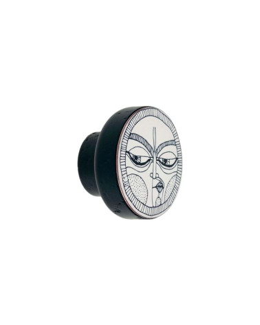 Botón de mueble FACES Negro & Blanco