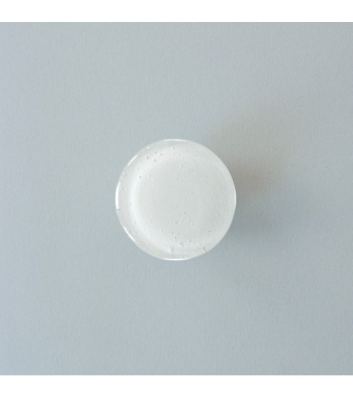 Botón de mueble de cristal blanco