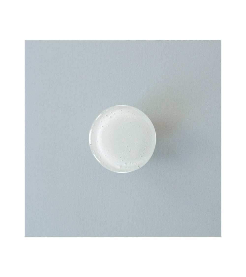 Botón de mueble de cristal blanco